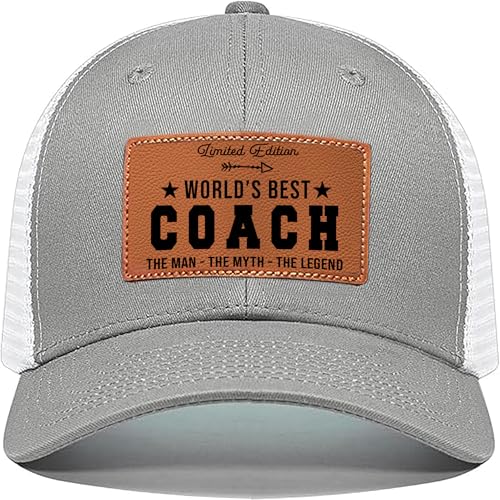 Coach Ever Hat, Gray Trucker Cap, Gift for Coach