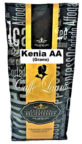 Café Selección Gourmet " Caffe di Laura ". Kenia " AA ". En Grano o Molido. Presentación en Lata o en Bolsa. (Kenia "AA", GRANO, en bolsa., 5 x 1 Kg.)
