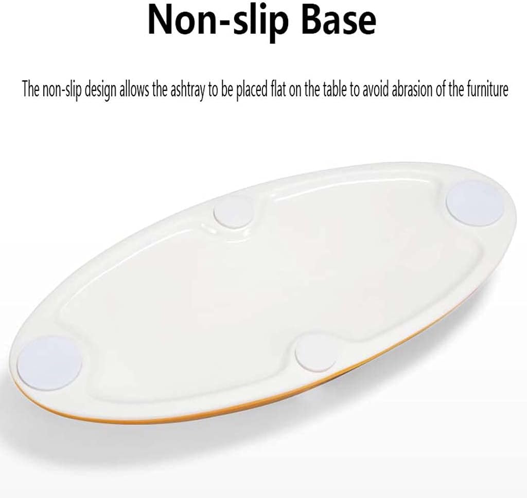 Cigar Ashtray, Creative Personality Large-Caliber Cigar Groove, Special for Office, Non-Slip Base, Gift Box Packaging (27412042mm)