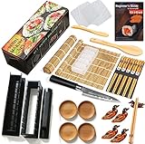 Befol Sushi Maker kit 24 Piezas Kit para Hacer Sushi Kit de Forma para Sushi Molde Inicio Hacer Sushi Kit Sushi kit del fabricante Fácil y divertido DIY Set de Sushi Roll arroz rollo molde
