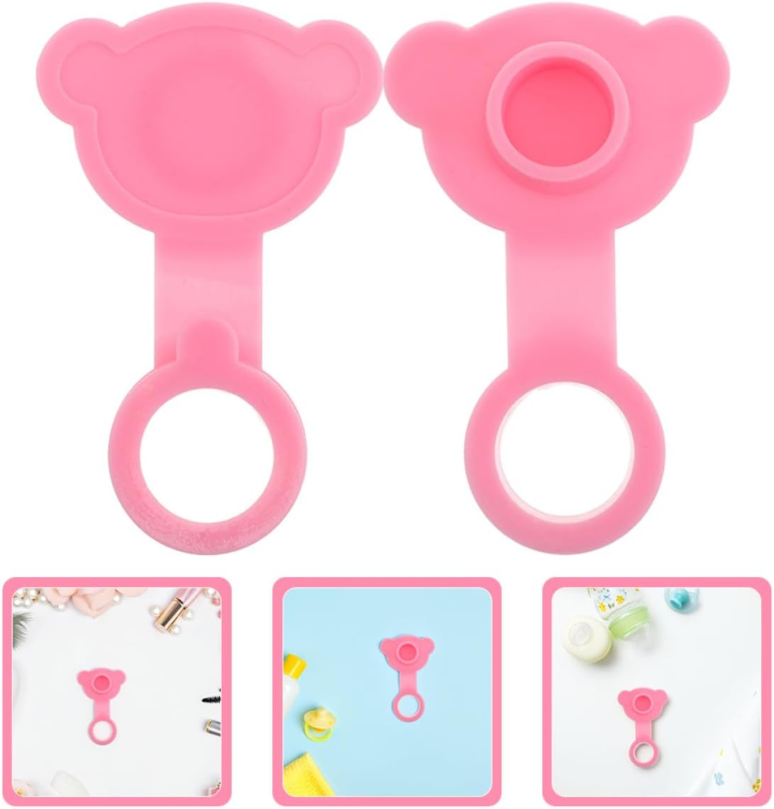 2pcs Silicone Bathtub Stopper Leakproof Tub Drain Cover Pink Universal Bath Drain Plug for Bathtubs and Buckets