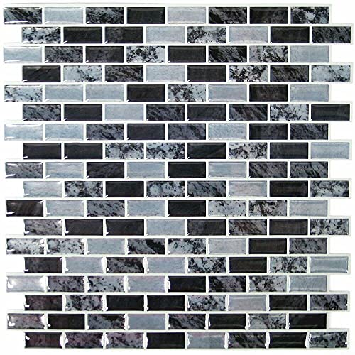 Roommates Til4129Flt Sticktiles Blue Traditional Marble Peel And Stick Tile Backsplash , Gray #TOP28