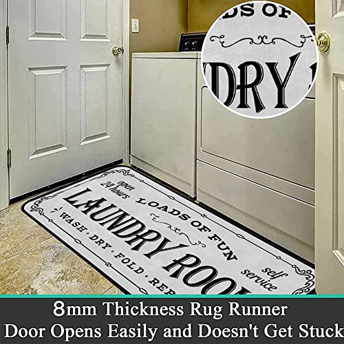 Laundry Room Rug Area Rug Runner Non Slip Soft Laundry Mats Farmhouse Kitchen Floor Mat Mudroom Bathroom Laundry Room Decor 20 X 48 Inch Grey #TOP5