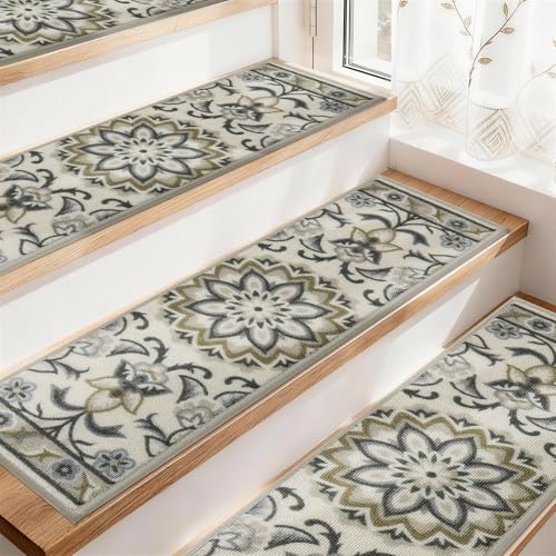 Cosy Homeer COSY HOMEER Stair Treads for Wooden Steps Non Slip Washable 8" X 30" 4pcs