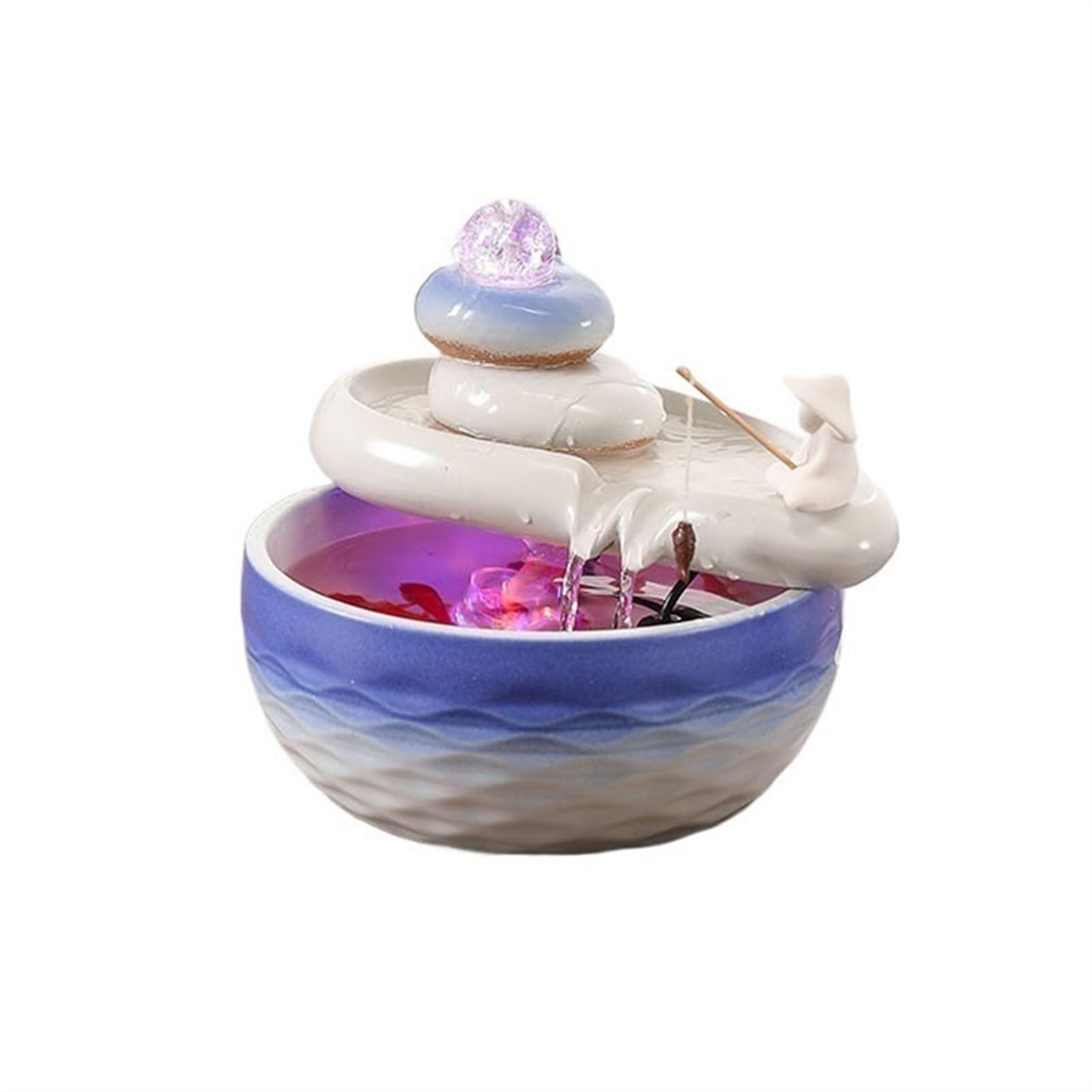 indoor Waterfall Attracting Wealth Ceramic Fish Tanks Fountains Office Desks Home Opening Flowing Decorations for Living Rooms