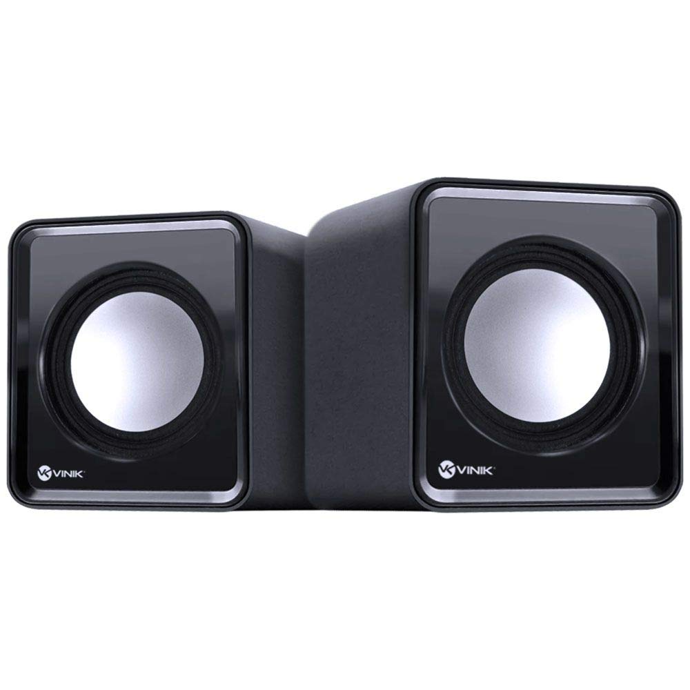 CAIXA DE SOM 2.0 USB 5V 2X 1W COM CONTROLADOR DE VOLUME - VS-01 - VINIK - 29384 - PRETO