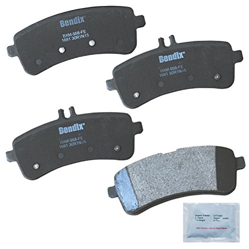 Image of Bendix Priority1 CFM1681 Semi-Metallic Rear Brake Pads for Select Models Mercedes-Benz AMG GT, GT C, R, S, Maybach S550, S600, S650, S65 AMG, SL63 SL65