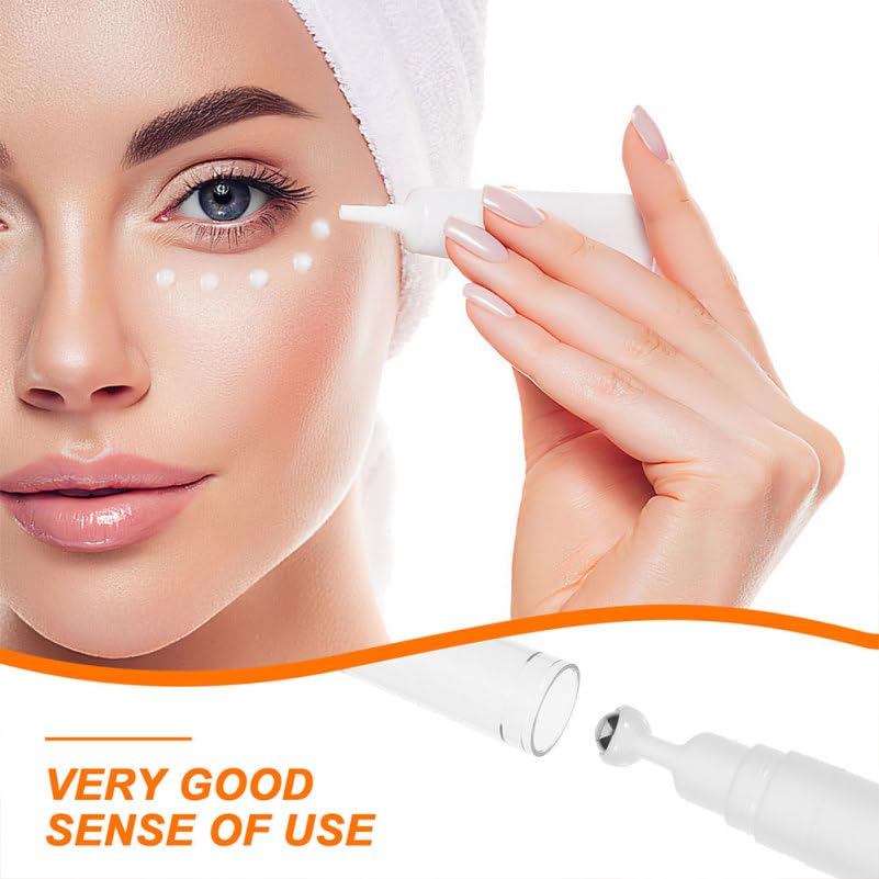 Refillable Eye Serum Roller Ball Applicator Bottle Empty Eye Cream Applicator Bottle for Skincare Portable Travel Cosmetic for under Massage 5.11 in