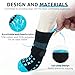 SCENEREAL Anti Slip Dog Socks to Prevent Licking Paws, Dog Booties & Paw Protectors for Hot Pavement Hardwood Floors, Traction Control for Small Medium Large Senior Dogs, Blue XS