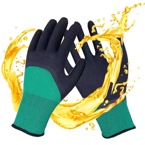 Guantes de jardín para mujer - Guantes transpirables para trabajos florales | Guantes de jardín resistentes a los puntos con palmas gripes, puños elásticos de ajuste flexible, perfectos para