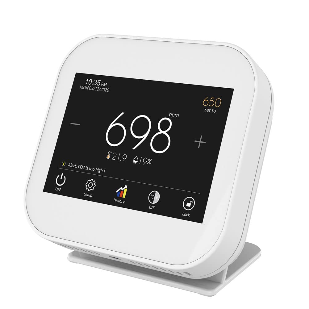 Buy Air Quality CO2 Monitor with Sound Alarm, Portable CO2 Detector
