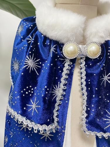 Disfraz completo capa con capucha Elsa para niñas miniatura 3