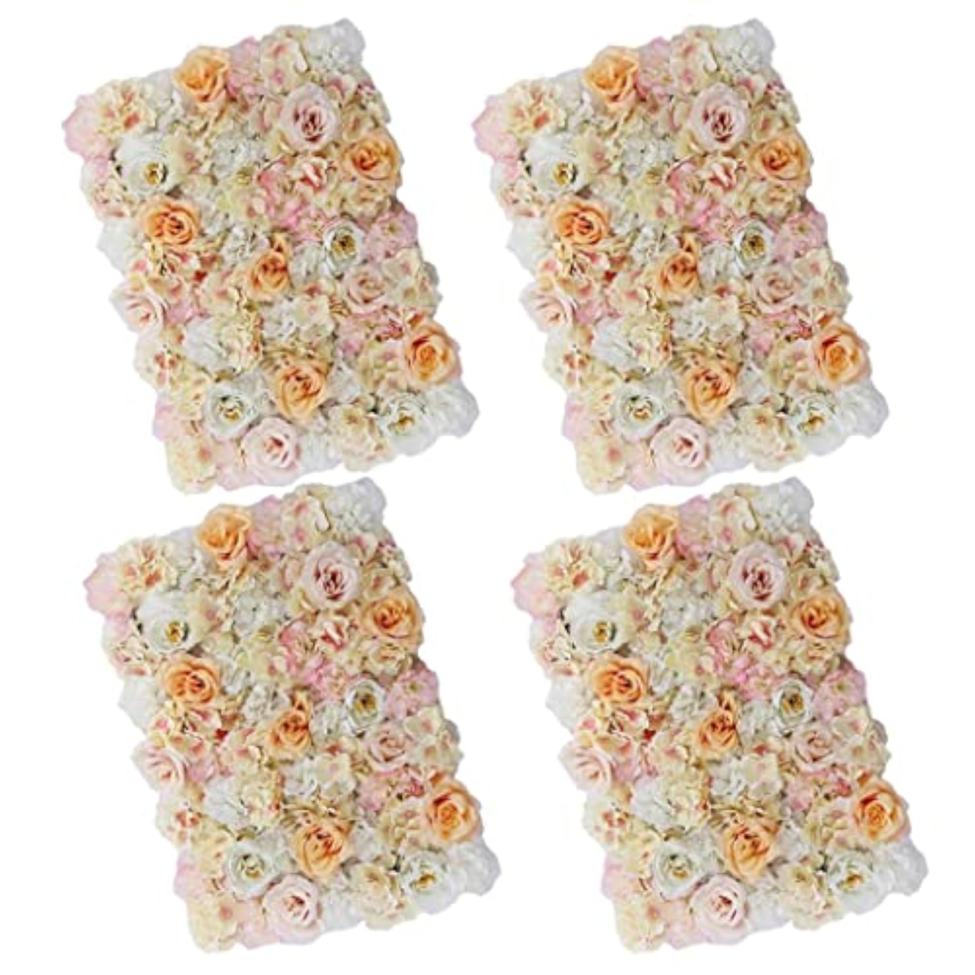 4 Pieces Artificial Flower Wall Wedding Venue Decor