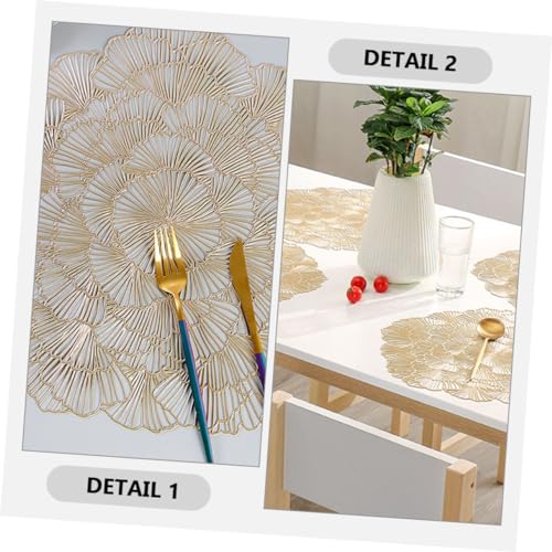 Sets de table ginkgo dorés pour protéger des taches et brûlures - 5