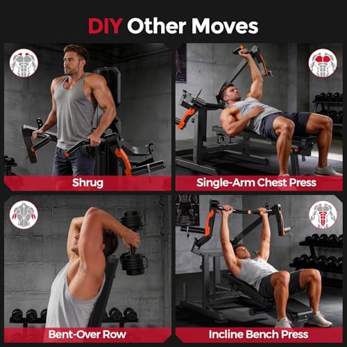 Image of FEIERDUN SO2 Chest Press Machine, Heavy-Duty Bench Press Machine with 4-Level Adjustable Independent Converging Arms, Unique Adjust Bench Design, Strength Training Equipment