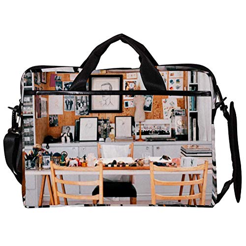 Portátil de 14 pulgadas a 15.4 bolsa bandolera con estampado fotos pared