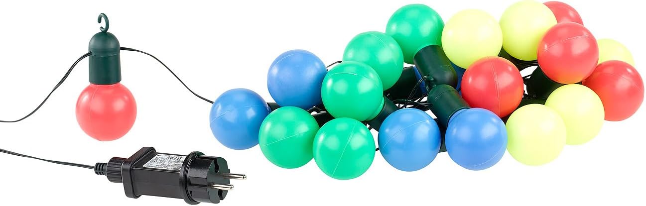 Lunartec Disco Lichterkette 4farbige LEDLichterkette mit 20 Lämpchen