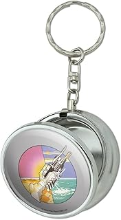 GRAPHICS & MORE Pink Floyd Welcome to The Machine Portable Travel Size Pocket Purse Ashtray Keychain with Cigarette Holder
