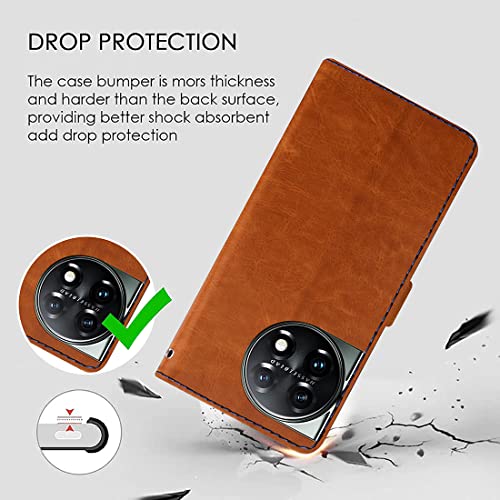 Image of Flip Cover Back Case for OnePlus 11 5G / 11R 5G | Premium Leather Finish | Inbuilt Pockets & Stand | Flip Cover Back Case for OnePlus 11 5G / 11R 5G (CamelBlue)
