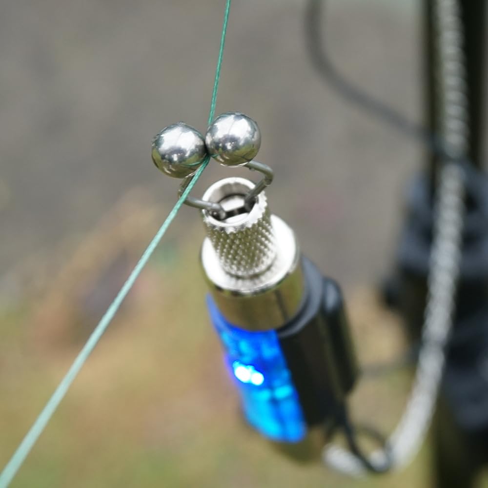 Fischerei-Bissanzeiger und LED-Swinger-Set Blaue LED-Lichtfischerei-Alarmanzeigen