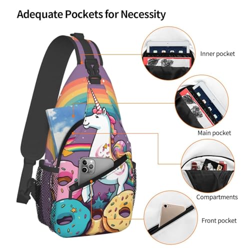 Mochila tipo bandolera cruzada para hombre y mujer negra miniatura 4