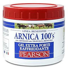 ARNICA 100'S - Arnica per Cavalli, Gel Extraforte Raffreddante Pearson. Crema Arnica Gel Forte con Artiglio del Diavolo e Mentolo. Pomata Defaticante e Rilassante (500 ml)