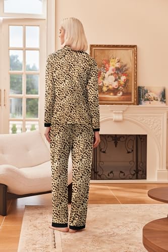 Ekouaer Pajamas for Women Set Long Sleeve Loungewear Button Down Pjs Sets - image 6