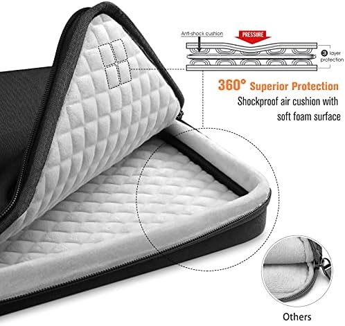 FINPAC 13 Inch Tablet Laptop Sleeve Bag for 13.3" MacBook Air M2/A2681 M1/A2337 A2179 A1932 2022-2018, MacBook Pro 13 M2 M1/A2338 A2251 A2289 2022-2016, Protective Carrying Case with Accessory Pocket,