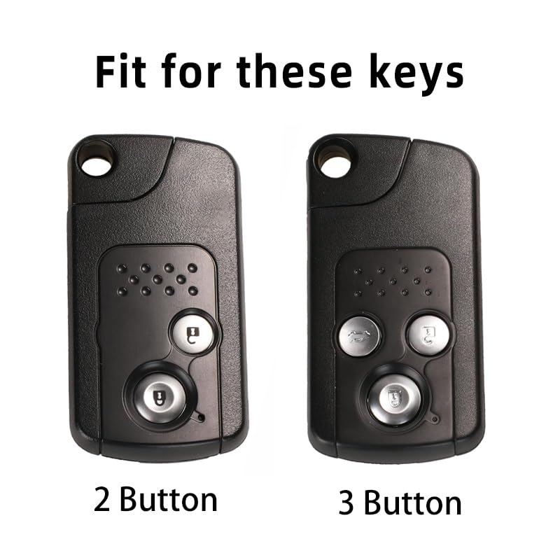 Coque clé TPU noir Honda évite usure et cassure boîtier 2 boutons - 2