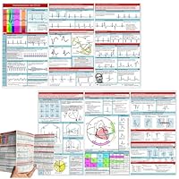 SPHERETRON EKG Taschenhandbuch 2 Stück EKG Pocket Guide EKG Taschenkarte Doppelseitige EKG Rhythm Interpretation EKG Rhythmus Pocket Card EKG Card Interpretation des EKG Schnelles Herzanalyse