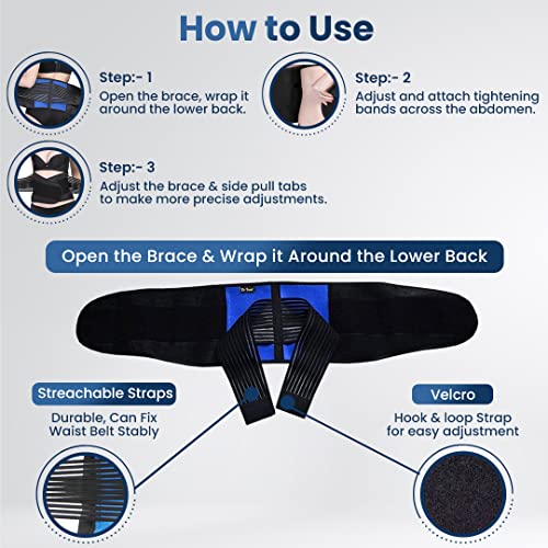 Image of Dr Trust USA Lumbar Support Belt for Back Pain Relief, Orthopedic Adjustable Lumbo sacral Spine Strain Belt For Backache, Posture Corrector, Waist, Lower Back Support For Men /Women -329 (M)