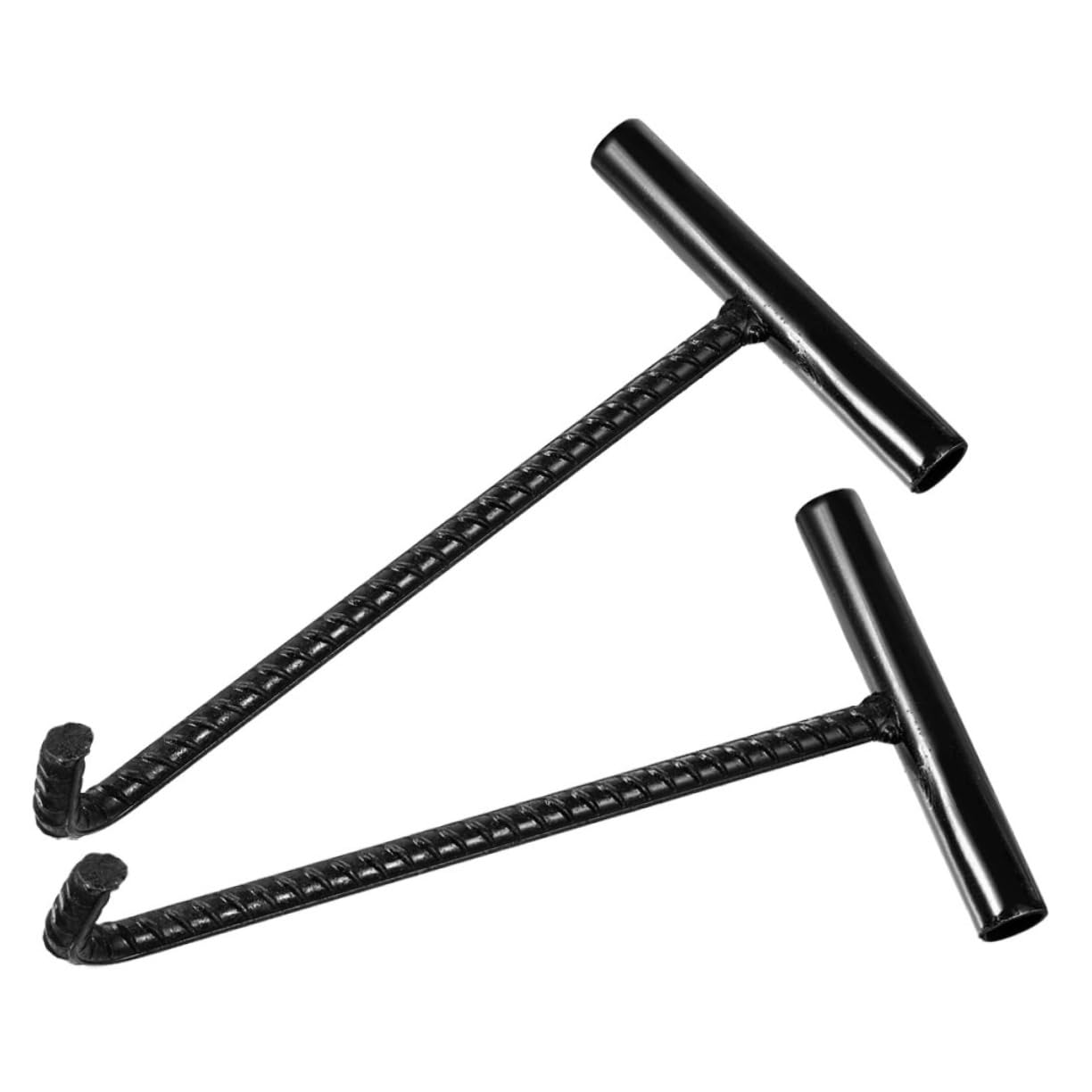HOOTNEE S Hooks for Hanging 2pcs Manhole Cover Lifter Hooks T-Shape Rolling to Use