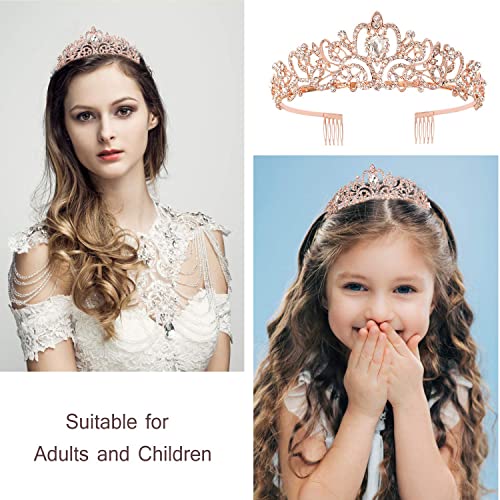 Amerteer Birthday Sash and Crown for Women, Birthday Queen Tiara with Sparkling Rhinestones and Sash Set, Birthday Accessories for Girls, Birthday Party Favors