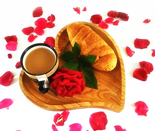 Wooden Small Heart Shaped Serving Tray - Plate and Platter - Romantic Idea for Everyone You Love - Made in Ukraine - Thumbnail 2