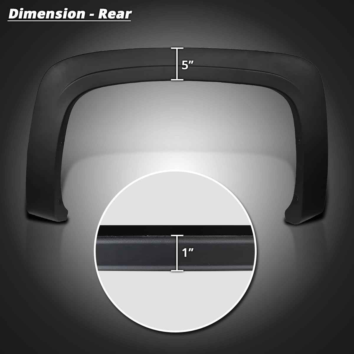 Spec-D Tuning Black Fender Flares Compatible with 2007-2013 Chevy Silverado 1500 2500HD 3500HD Fleetside, Front + Rear, Left + Right Pairs