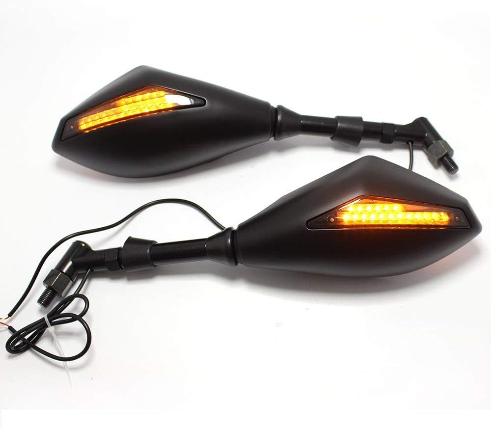 8mm 10mm オートバイ ウィンカー LED ハンドルバー バックサイドミラー クルーザーチョッパー用 オートバイバックミラー F800GT F800R F800S F800ST 10 ミリメートルユニバーサルミラーオートバイアクセサリ オートバイ  オートバイミラー3インチ丸型折りたたみバーエンドサイドミラー BMWに適していますF800GSアドベンチャーF800GTバイク バーエンド ミラー  左右セット ...