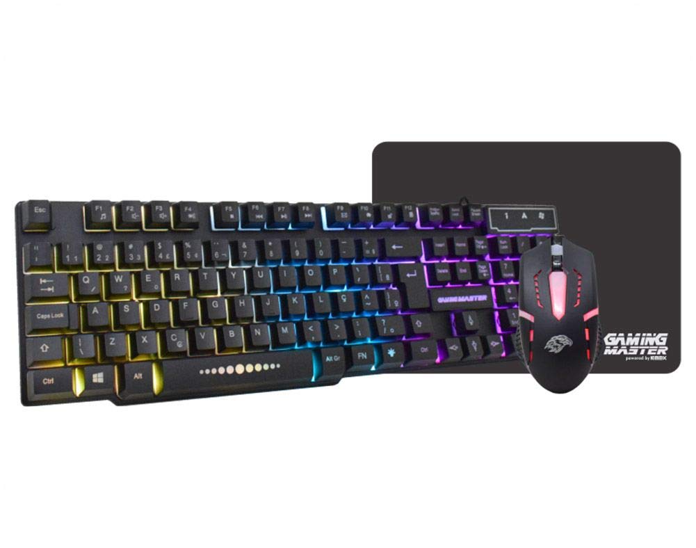 Kit Teclado Gamer K-Mex KM52 e Mouse MOA8 Mouse Pad FX-X2218