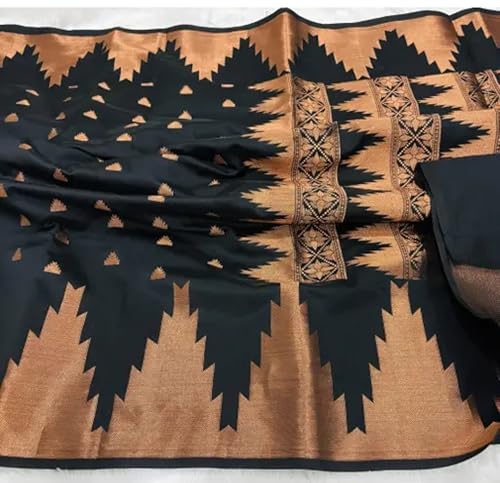 Generic black sambalpuri silk saree – image 4