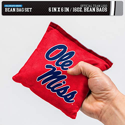 Image of NCAA College Dual Sided Bean Bags by Wild Sports, 8 Count, Premium Toss Bags for Cornhole Set - Great for Tailgates, Outdoors, Backyard