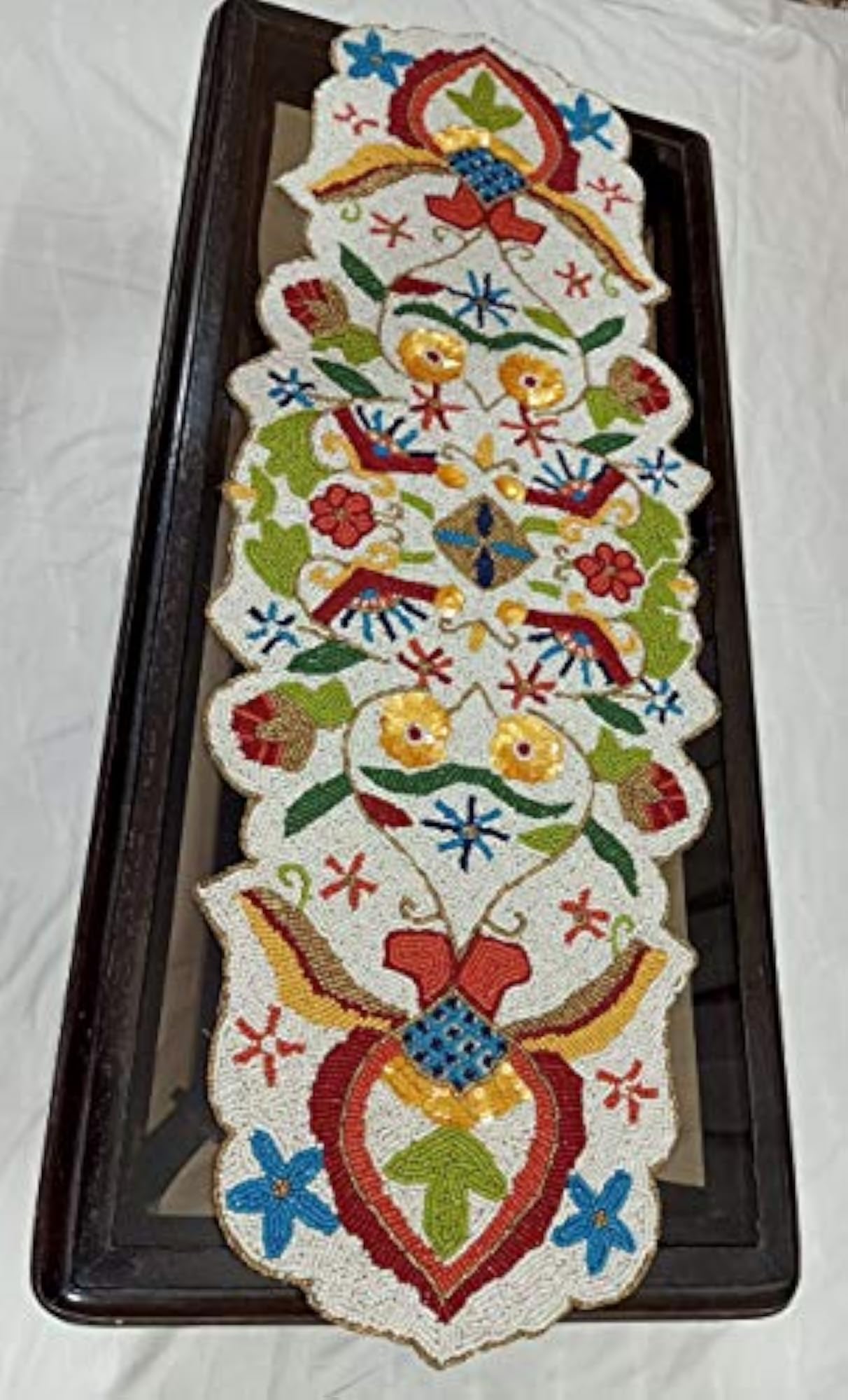 Handcrafted Beaded Table Runner for Center and Dining Table