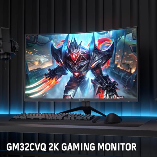 Image of Redragon GM32 32 inch Curve Gaming Monitor - QHD 2560x1440, 180Hz, 1.76ms, Support FreeSync & G-Sync, 1000R Curvature, Tilt Adjustable, DisplayPort HDMI, VESA Wall Mount, Fast VA Computer Monitor