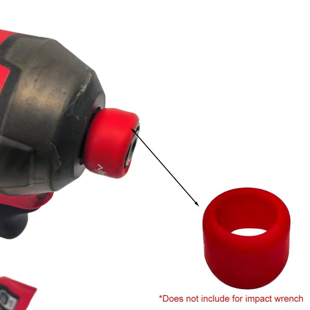 Guaina protettiva in gomma per testa avvitatore a percussione da 1/4", compatibile con la maggior parte delle marche, rosso o rosso-nero, previene l'usura e lo strappo, adatto a punte esagonali da 1/4
