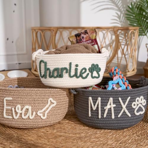 Personalized Dog Toy Basket,Pet Toy Box,New Puppy Gift,New Cat Toy Dog Gift,Storage Basket