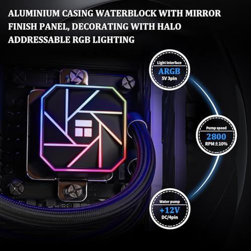 Image of Thermalright Aqua Elite 120 V3 Liquid CPU Cooler, 120 Cooling Row Size, 120mm PWM Fans, S-FDB Bearings,for AMD /AM4 /AM5, Intell LGA1150 /1151 /1155 /1156 /1200 /1700 /1851,Desktop CPU Cooler 120mm AIO