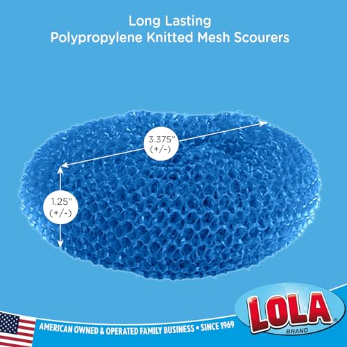 Image of Plastic Mesh Scouring Pads 36 Pk Non-Scratch Dish Scrubbers to Clean Dishes, Assorted Colors - Red, Blue & Yellow