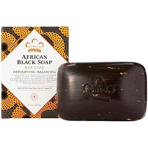 Nubian Heritage African Black Soap, 5 oz (4 Pack) Cover