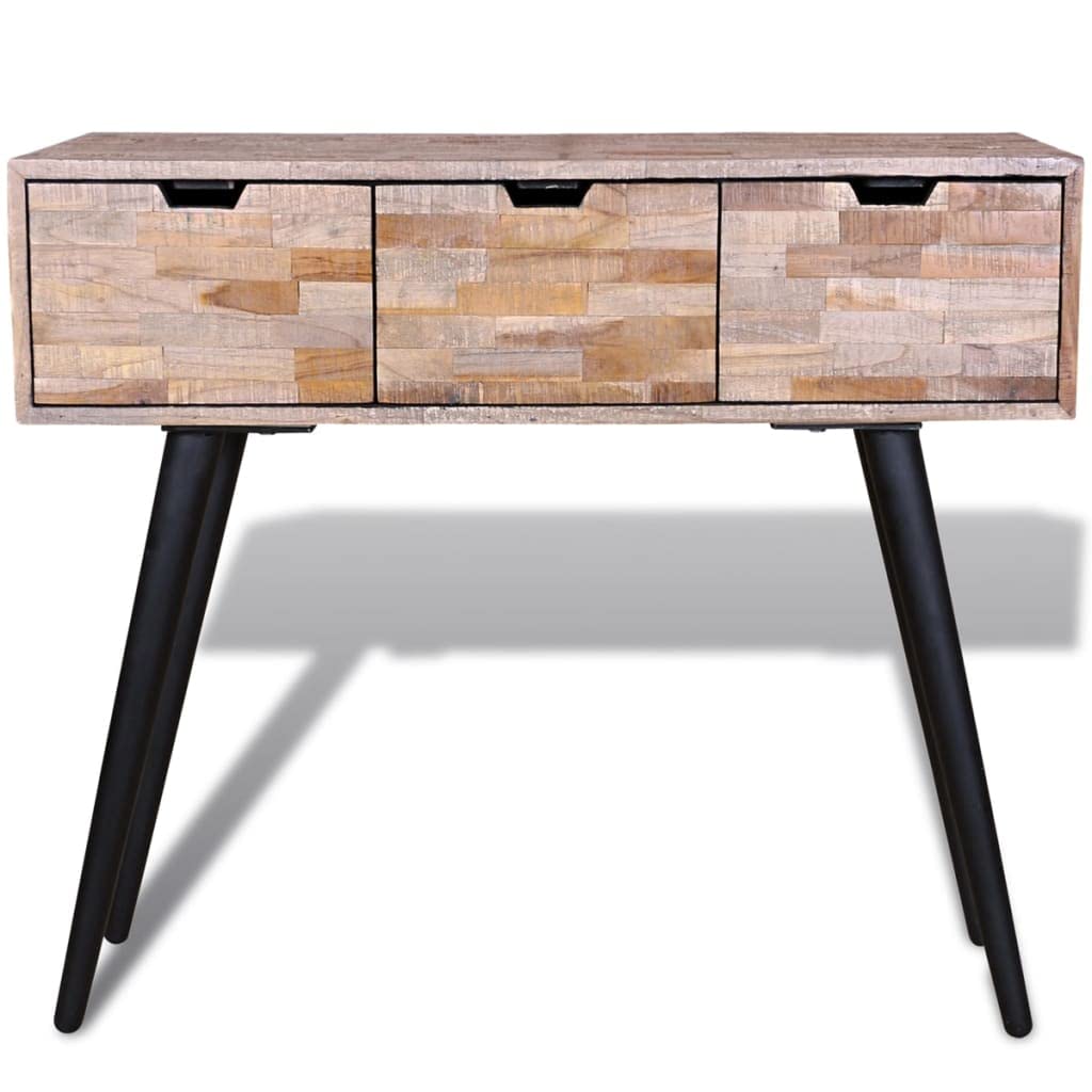 Générique Tavolo Consolle 3 Cassetti Legno Di Teak Riciclato | Legno massello, Artigianale, Vintage, Unico, Utilizzabile come credenza o armadio alto