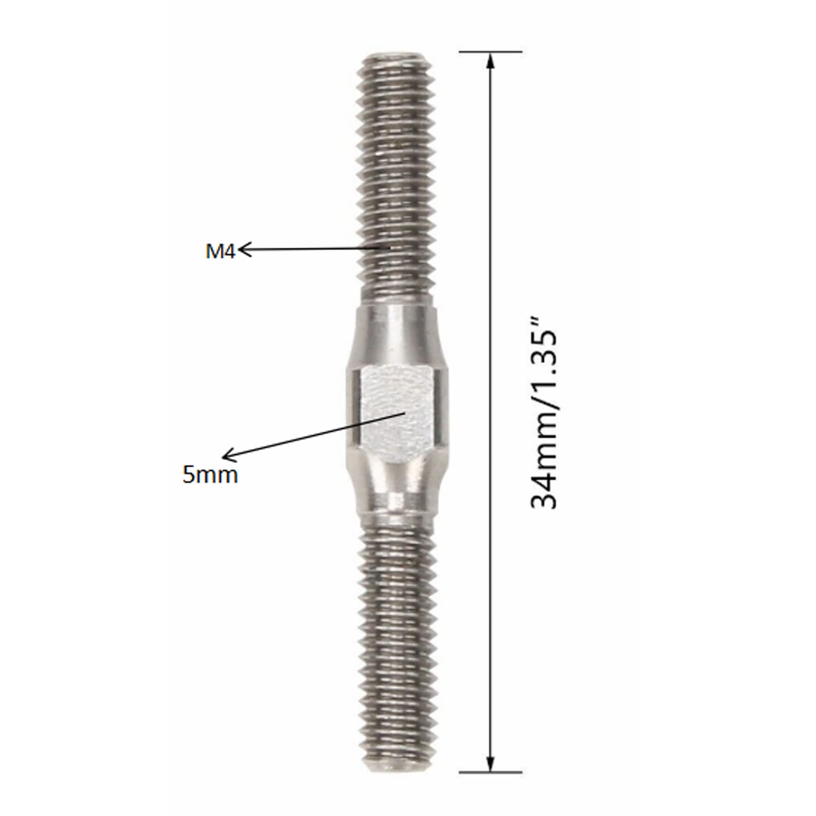 PAS® 2 pièces M4 * 48mm lien de tendeur en acier pour 1/10 ARRMA granit et autres voitures RC PAS® 2 pièces M4 * 48mm lien de tendeur en acier pour 1/10 ARRMA granit et autres voitures RC