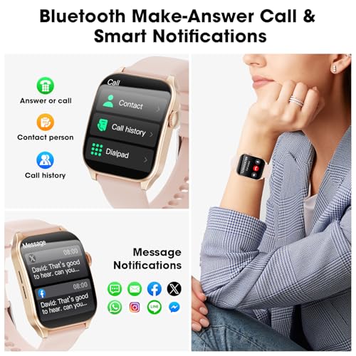 Image of Smart Watches for Men Women, 1.91 inch HD Curve Screen Smartwatch (Answer /Make Call), Activity Fitness Tracker with Heart Rate Sleep Monitor Pedometer, 100+ Sport Modes, Smart Watch for Android iPhone