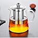 Teiera, teiera in vetro da 450ml Teiera con infusore, microonde e piano cottura sicuro, colino da tè per tè sfuso e tè in fiore.